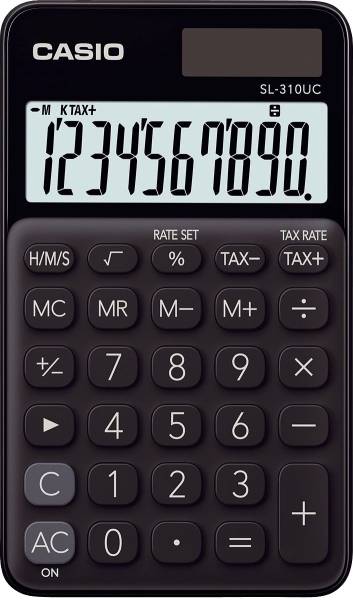 CASIO Taschenrechner 10-stellig schwarz SL-310UC-BK