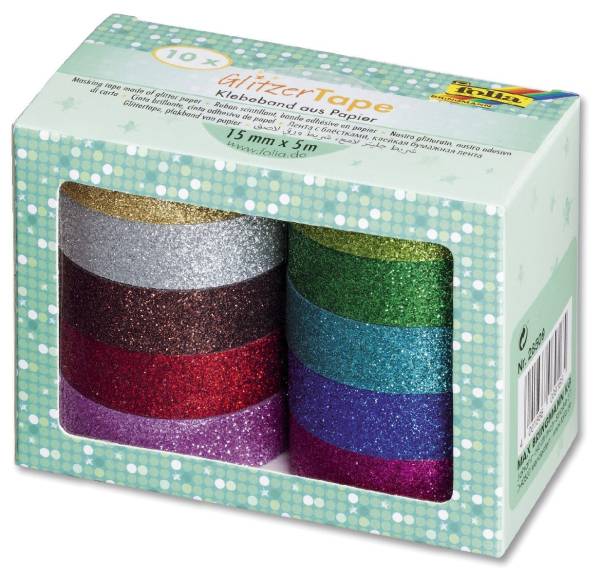 Klebeband Glitter 10er Set