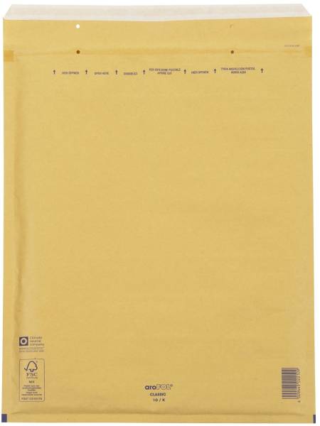 Luftpolstertaschen Nr 10, 350x470 mm, goldgelb braun, 50 Stück