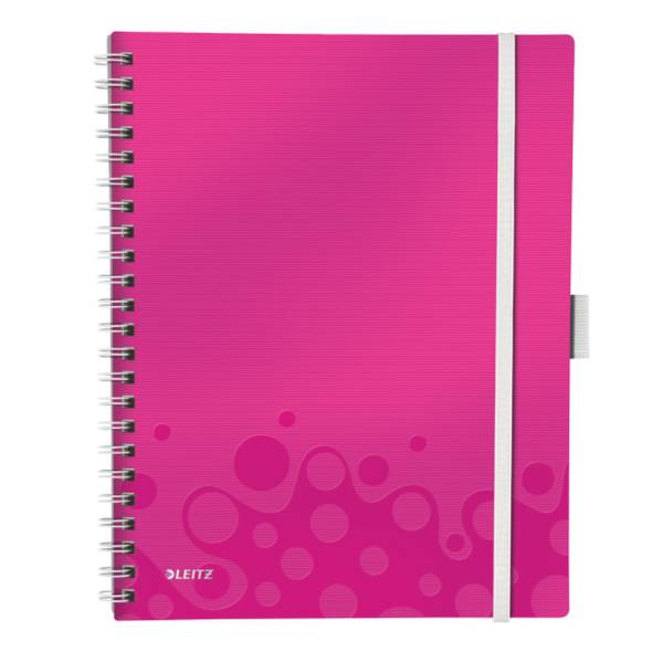 Collegeblock A4 Wow pink metal