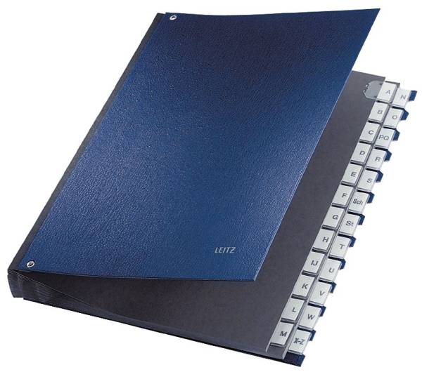 5924 Pultordner A Z, 24 Fächer, PP, blau