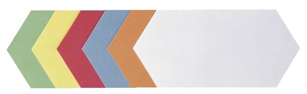 selbstklebende Moderationskarte Rhombus, 205 x 95 mm, sortiert, 300 Stück