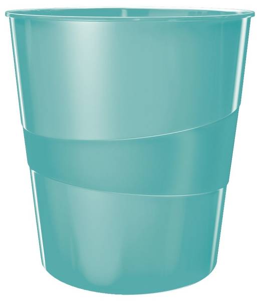 LEITZ Papierkorb WOW 15l eisblau metallic 5278-10-51