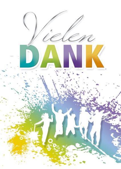 Danksagungskarte Jugendweihe 5 Stück, inkl Umschlag