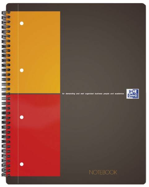 International Notebook Hardcover, A4+, kariert, 80 Blatt, grau