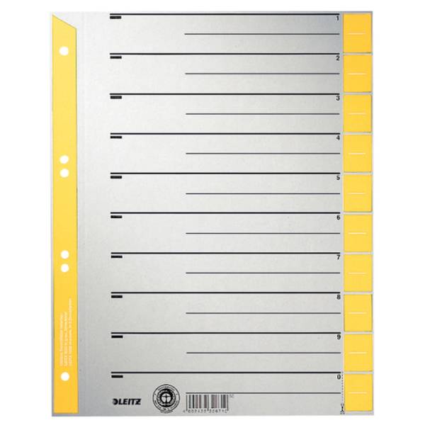 LEITZ Trennblatt überbreit A4 gr/gelb 1652-30-15 25ST