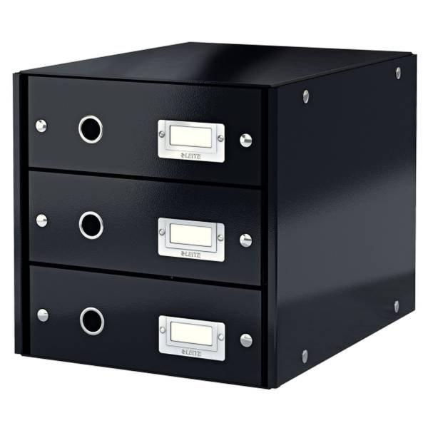 LEITZ Schubladenbox 3 Laden schwarz 6048-00-95 Click&Stor