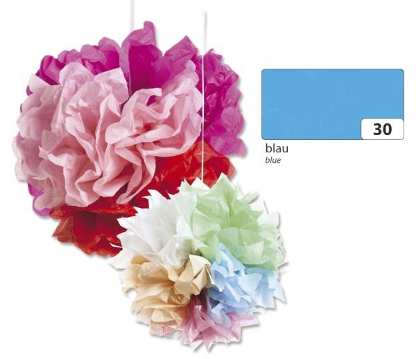 FOLIA Blumenseide 50x70cm blau 91030 20g 5Bg