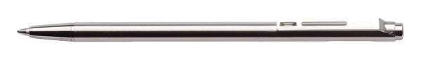 Kugelschreiber Birdie BPS 30SK, F,Edelstahl, Schaft silber, Schreibfarbe schwarz