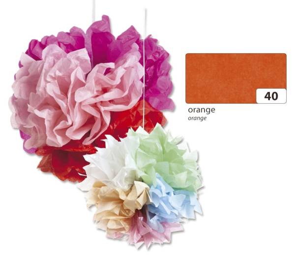 Blumenseide 50 x 70 cm, 5 Bogen, orange