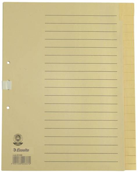 Register blanko, A4, Papier, 20 Blatt, chamois