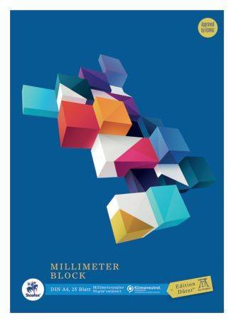 Millimeterblock 25 Blatt, A4, 90 g qm