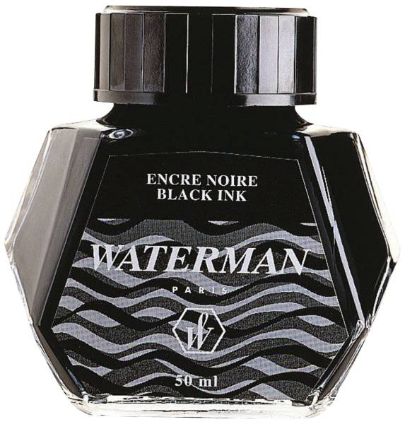 Tinte 50 ml Glasflacon, schwarz