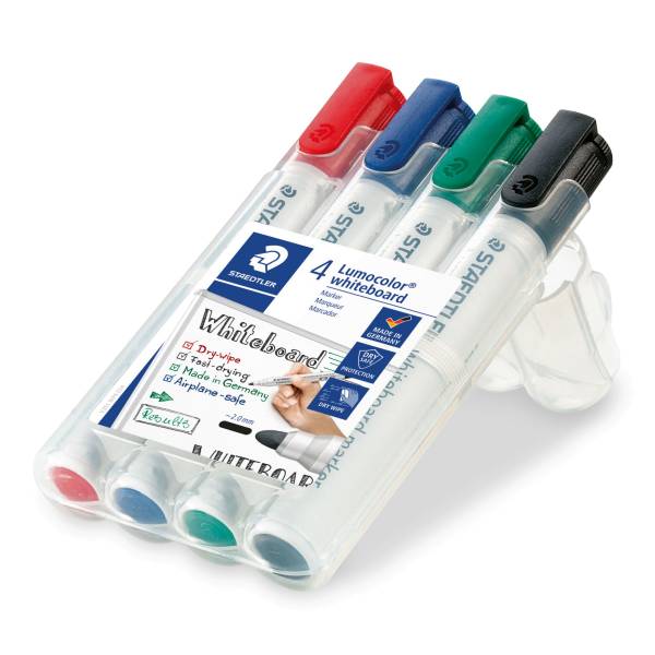 Board Marker Lumocolor 351 whiteboard marker, Box mit 4 Farben®