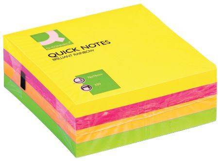 Q-CONNECT Haftnotizblock 76x76mm neon KF01348 320Bl