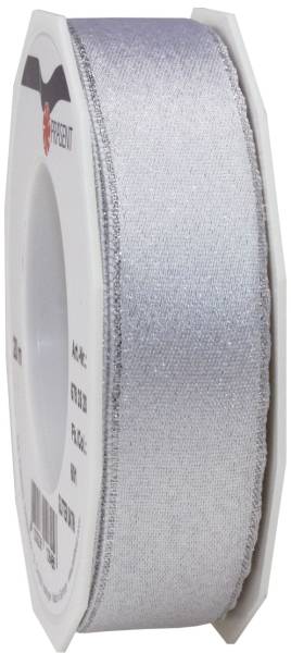 Zierband Glitter silber 79 2520-601 Satin 25 mm 20 m