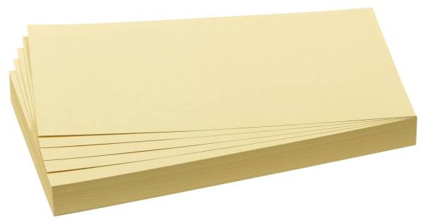 Moderationskarte, Rechteck, 205 x 95 mm, gelb, 500 Stück