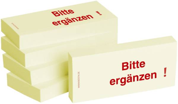 BIZSTIX Haftnotiz BitteErgänzen 1301010160 5ST