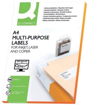 Inkjet+Laser+Kopier Etiketten 52,5x29,7 mm, weiß, 4000 Stück 100