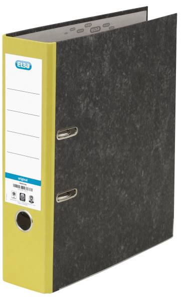 Ordner smart Original Wolkenmarmor, A4, 80 mm, gelb