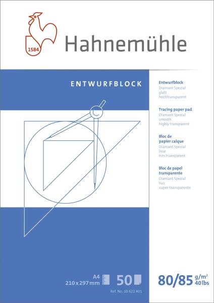Transparentblock A4, 80 85 g qm, 50 Blatt