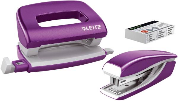 5561 Set Mini Locher Heftgerät NeXXt WOW violett metallic
