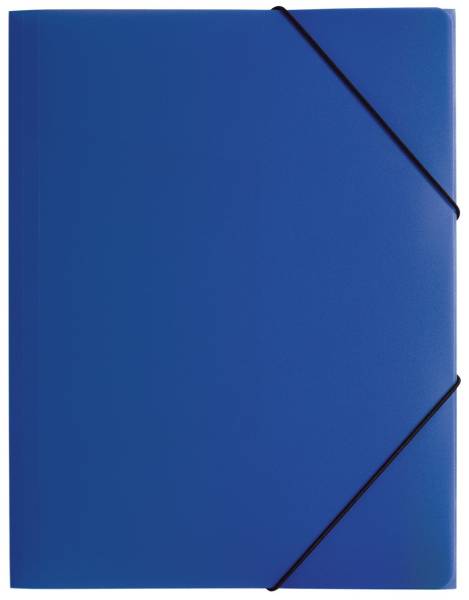Gummizugmappe Lucy Basic A4, blau, PP, 3 Einschlagklappen