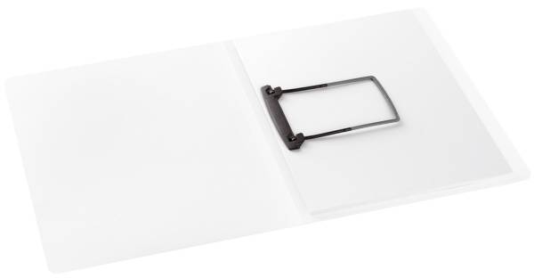 Clipmappe PP mit Clip Heftmechanik A4, weiß transparent