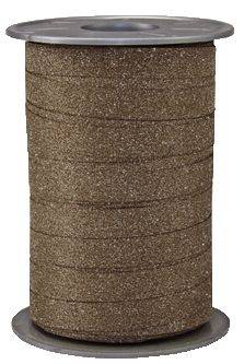 Ringelband 10 mm x 100 m, Glitter braun