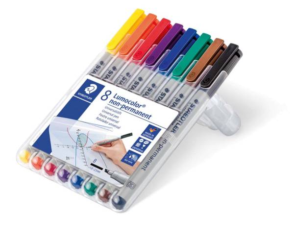 Feinschreiber Universalstift Lumocolor non permanent, B, Box mit 8 Farben®