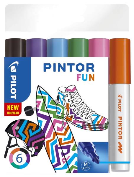 PILOT Kreativmarker Pintor 6ST M FUN SW-PT-F-S6-F 4161S6F