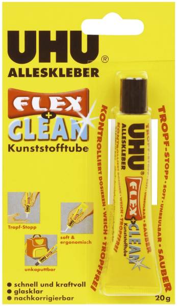 Der Alleskleber FLEX + CLEAN, Tube mit 20 g, Infokarte