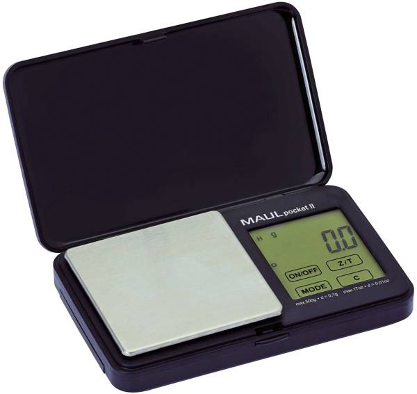 MAUL Taschenbriefwaage MAULpocket schwarz 16115 90 Batterie