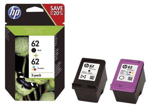 HP Combo Pack Nr.62 sw+3-fbg. N9J71AE