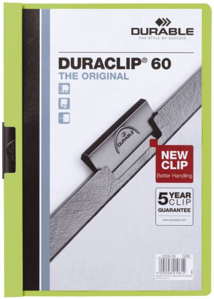 Klemm Mappe DURACLIP 60, DIN A4, grün®