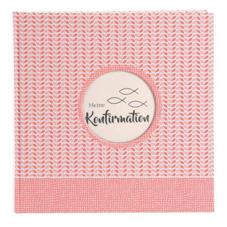 Erinnerungsalbum Konfirmation Dominicus 23 x 25 cm, koralle
