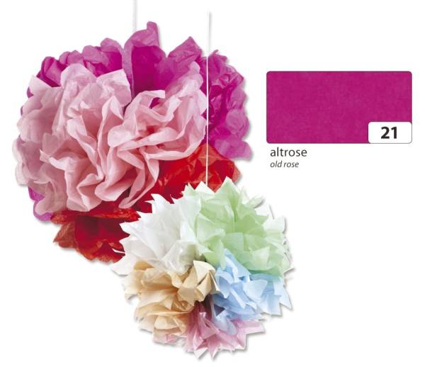 Blumenseide 50 x 70 cm, 5 Bogen, altrosa