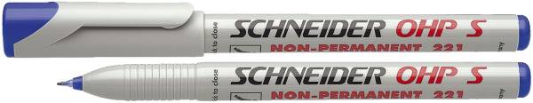 SCHNEIDER Folienstift 221 blau SN112503 wasserlösli