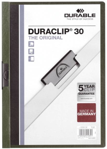 Klemm Mappe DURACLIP 30, DIN A4, petrol dunkelgrün®