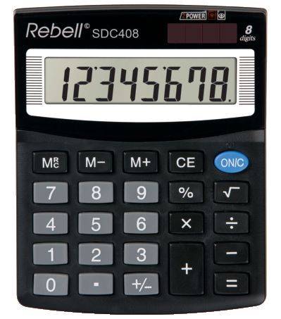 REBELL Tischrechner schwarz RE-SDC408 BX