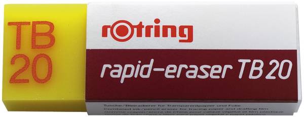 Radierer TB 20 Tusche Bleiradierer, Polyvynilchlorid, 24 x 14 x 65 mm