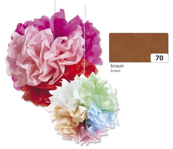 Blumenseide 50 x 70 cm, 5 Bogen, braun