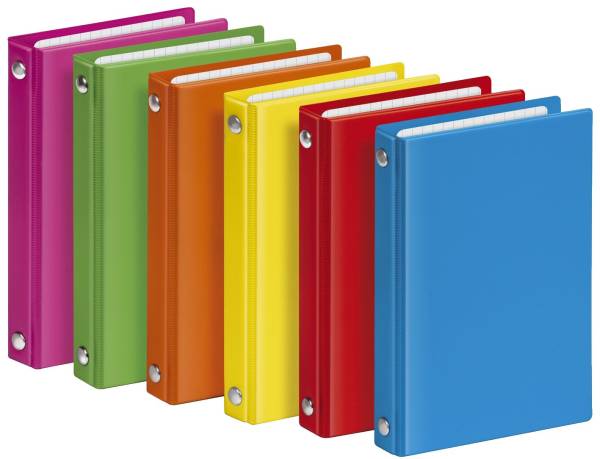 VELOCOLOR Taschenringbuch A7 sort. 1174 300 4 R 13 mm