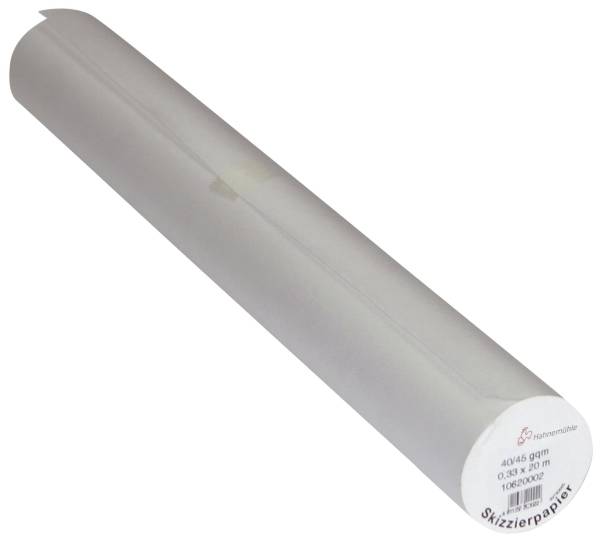 Transparente Skizzierpapierrolle 0,64 x 20m 40 45 g qm
