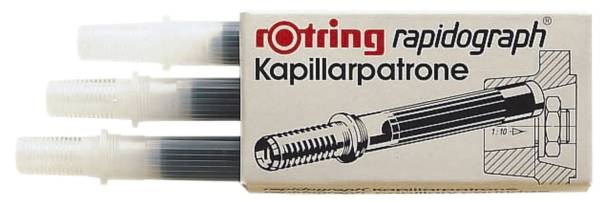 ROTRING Tuschepatrone 3ST schwarz S0194640 R590517