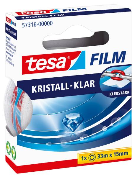 Klebefilm kristall klar Bandgröße (L x B): 33 m x 15 mm