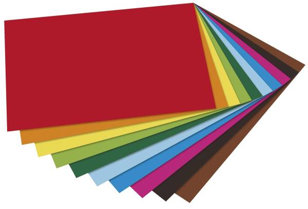 Tonpapier A4, 10 Farben sortiert