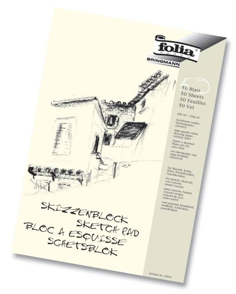 Skizzenblock 120 g qm, DIN A3, 50 Blatt