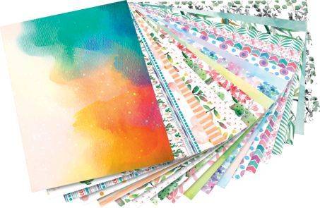 Bastelblock Aquarell Motivkarton 24 x 34 cm, 20 Blatt sortiert