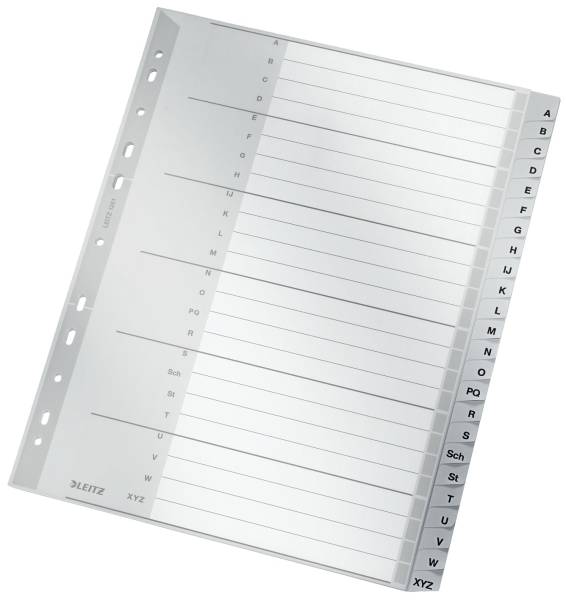 1261 Register A Z, PP, A4 Überbreite, 24 Blatt, grau